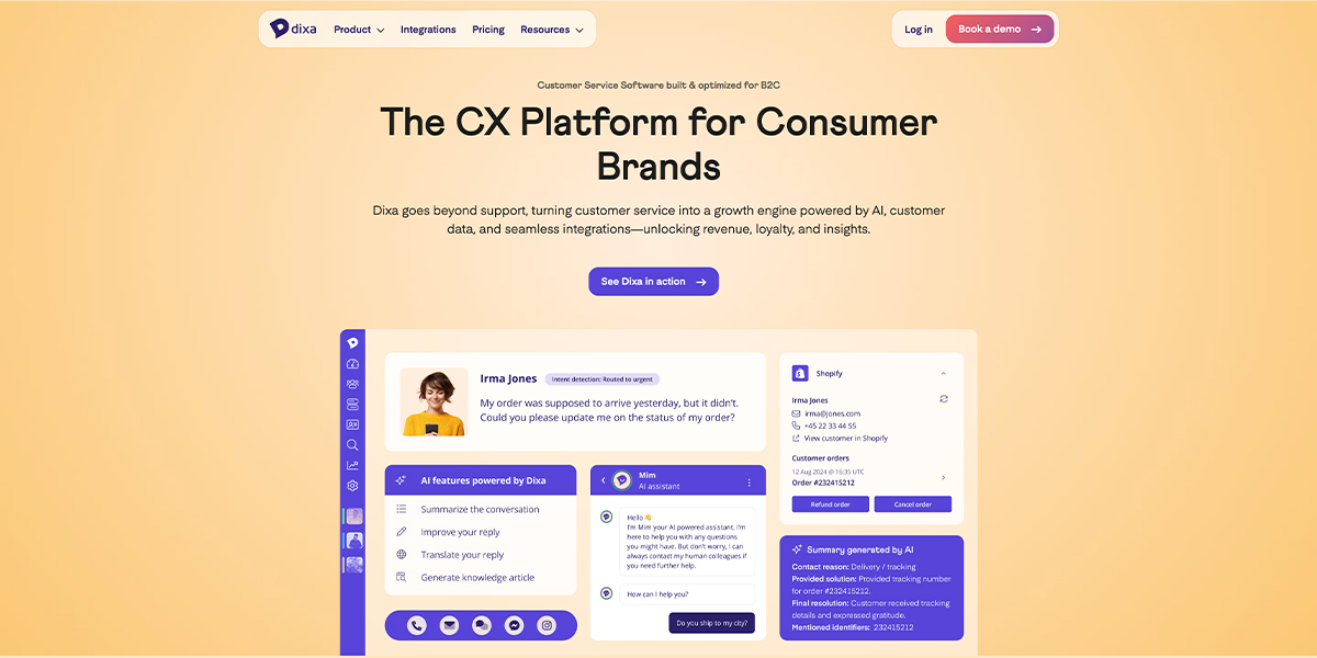 Dixa Service Desk