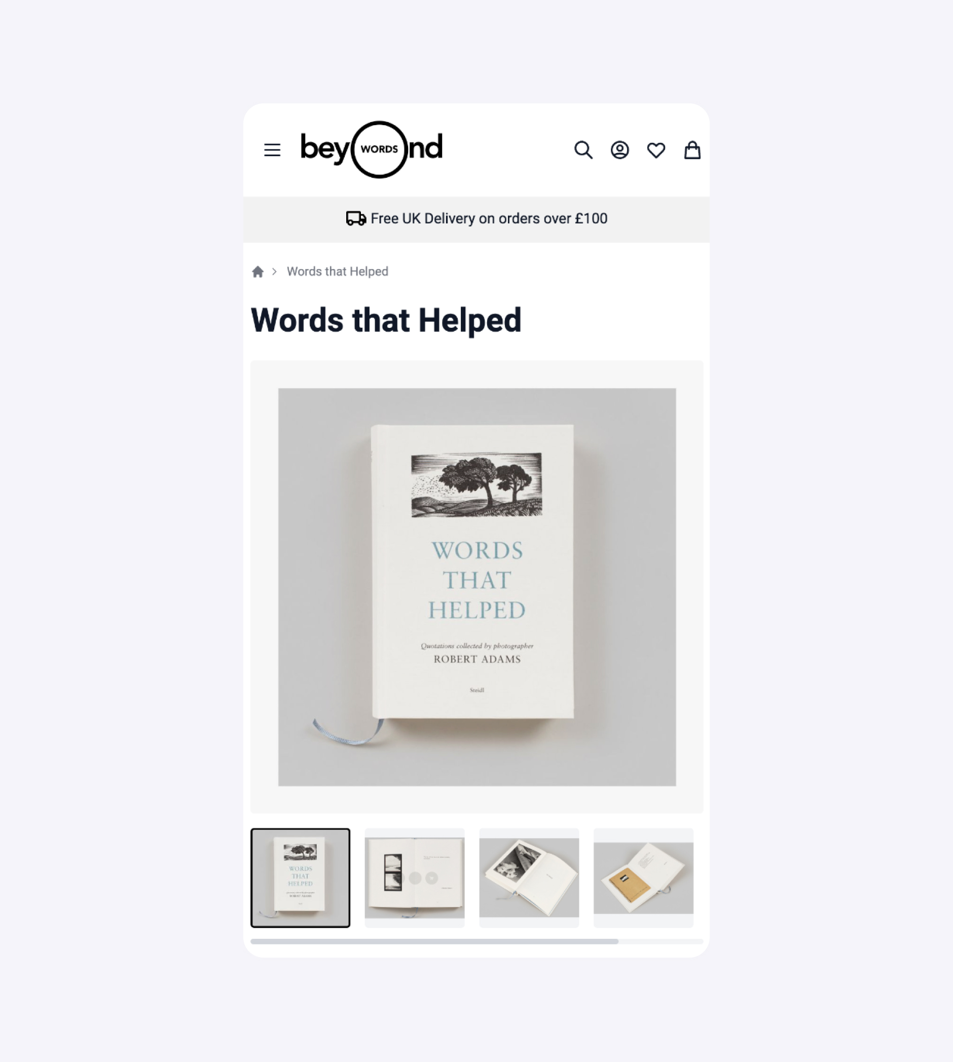 Beyond Words Magento storefront design