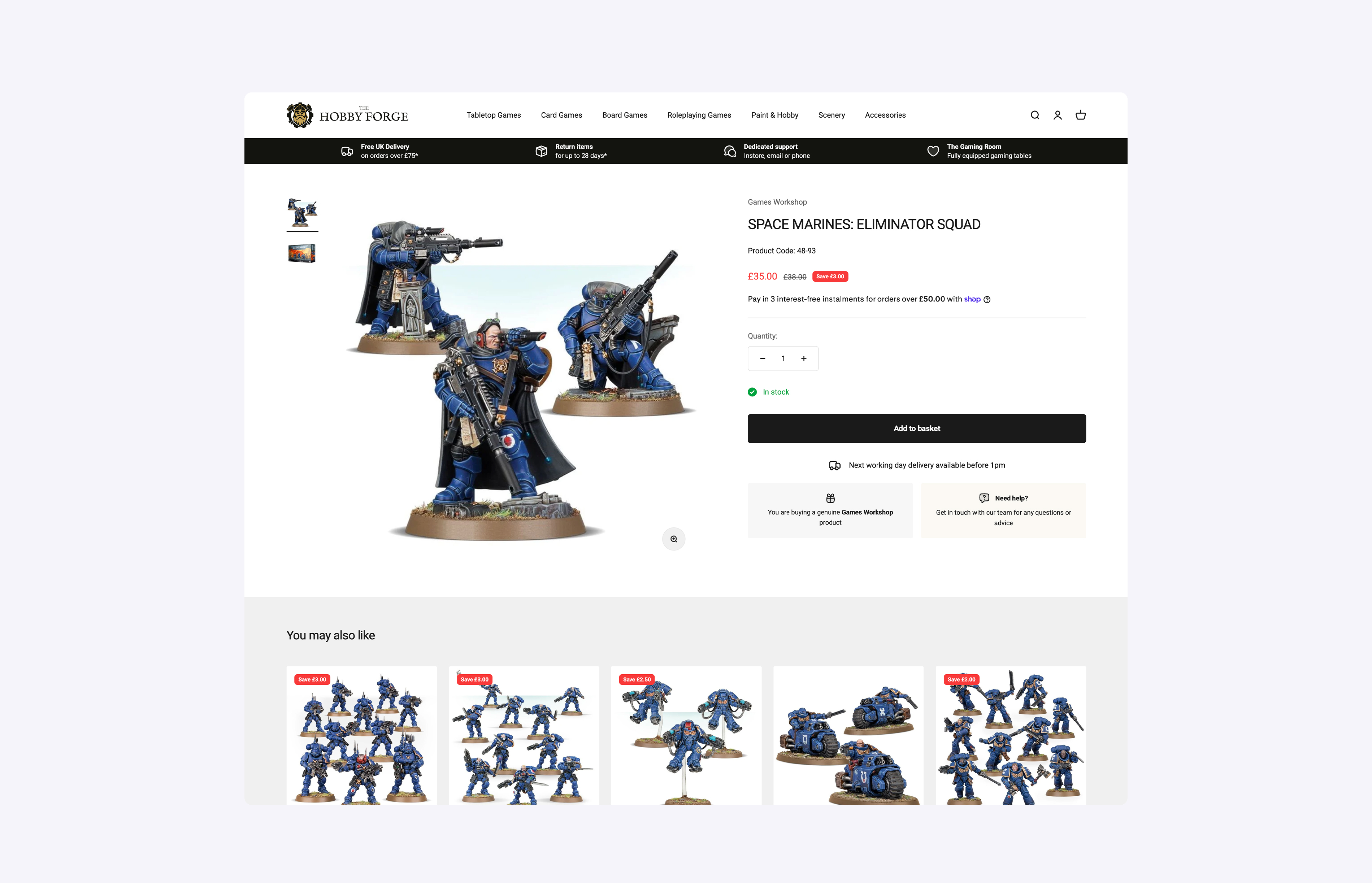The Hobby Forge Shopify product and ecommerce experience