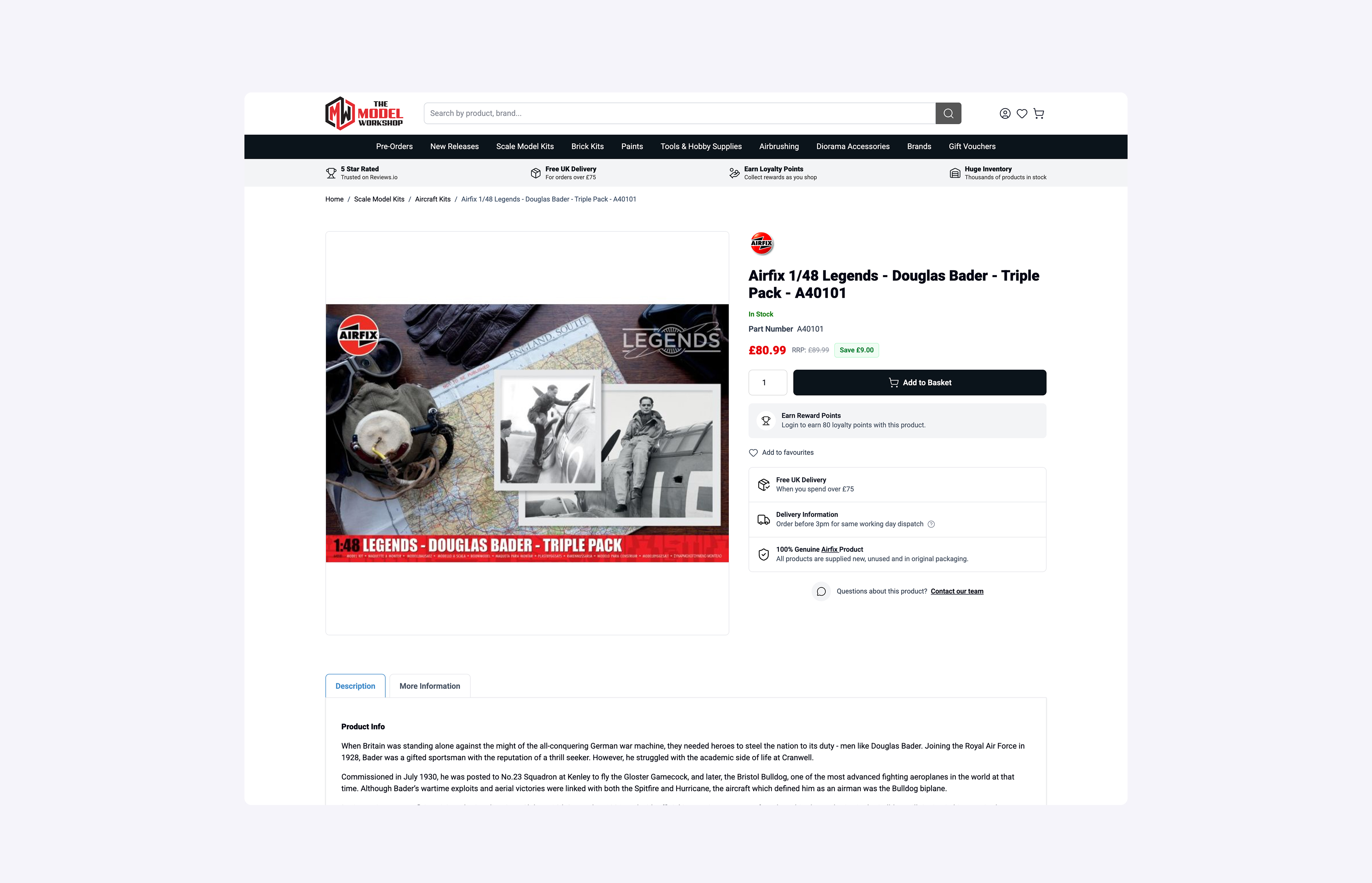 Clerk.io ecommerce search on The Model Workshop