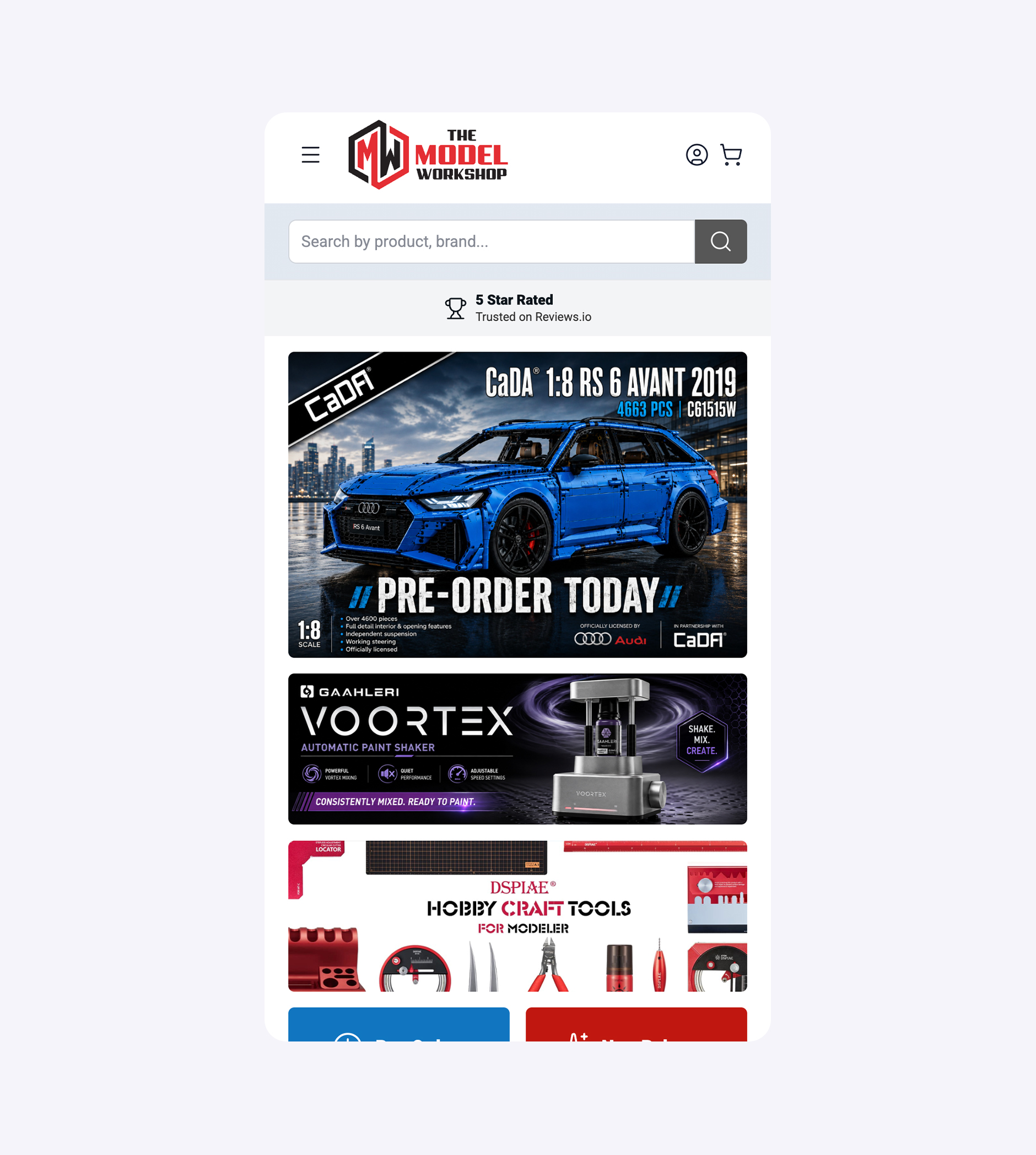 The Model Workshop Magento product page