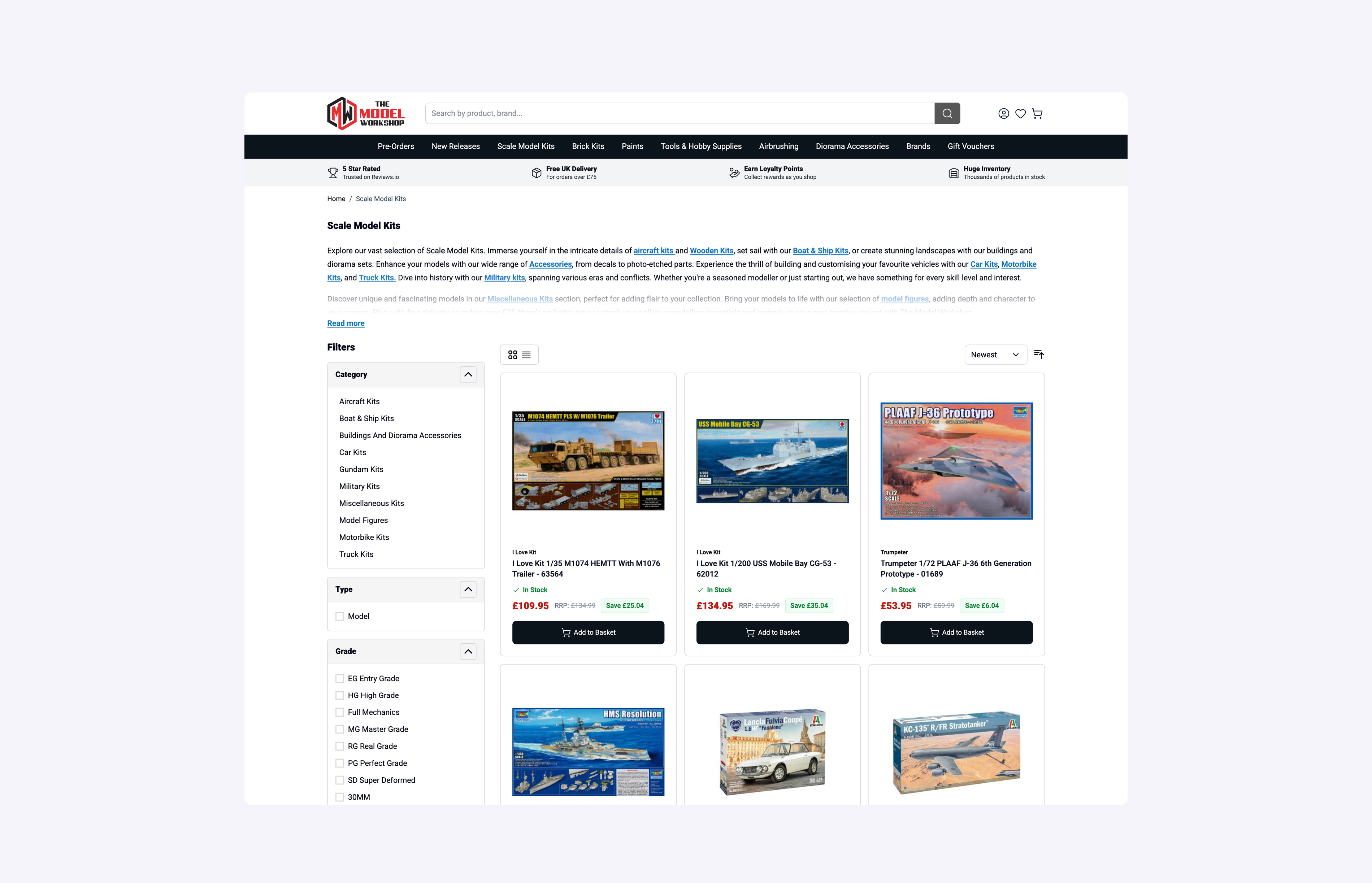 The Model Workshop Hyvä Magento storefront
