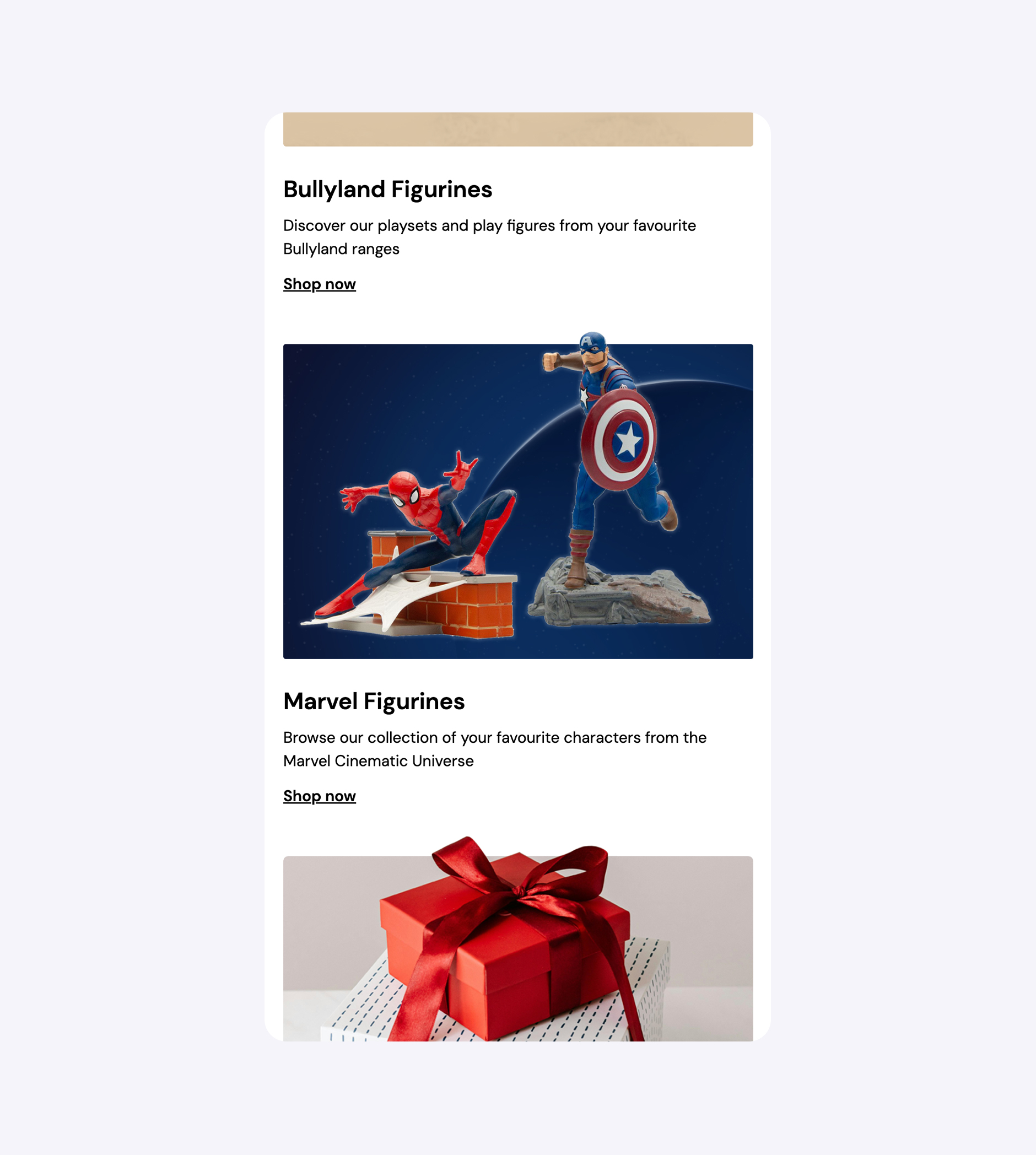 Ribbons & Figurines Magento website on mobile